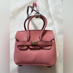 Pink Mini Bag Car Key / Earphones Holder